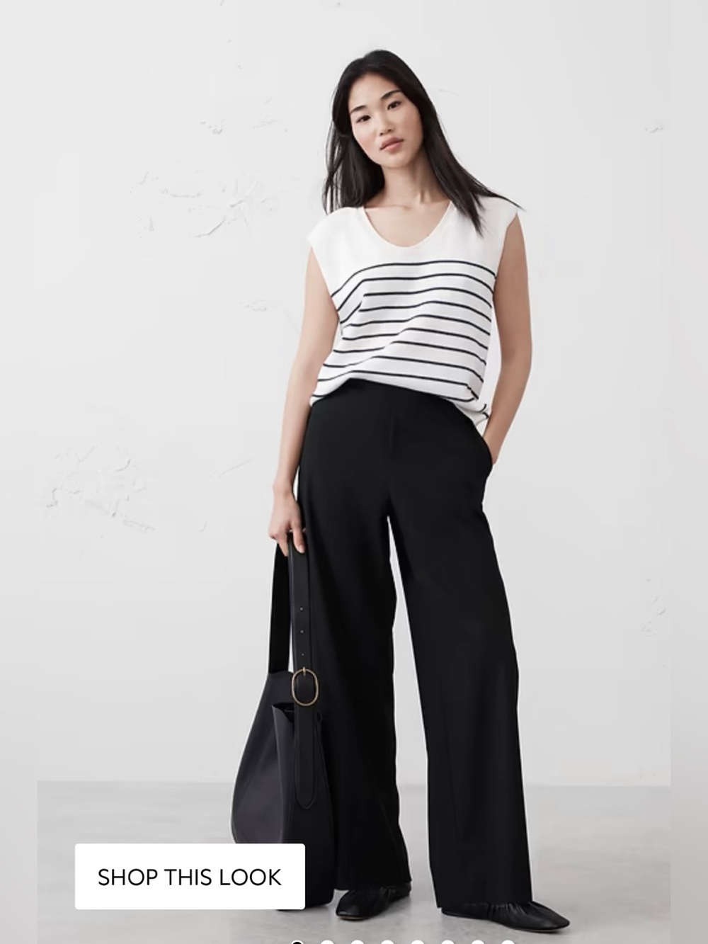 NWT-Banana Republic Black Hayden Wide-Leg Pant, Size 2